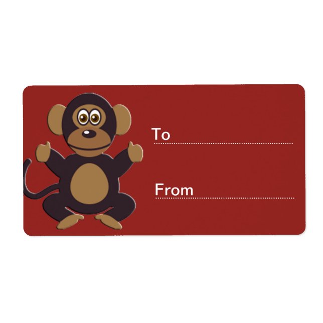 Monkey Gift Label (Front)