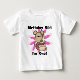 Monkey Girl 1st Birthday Tshirts and Gifts