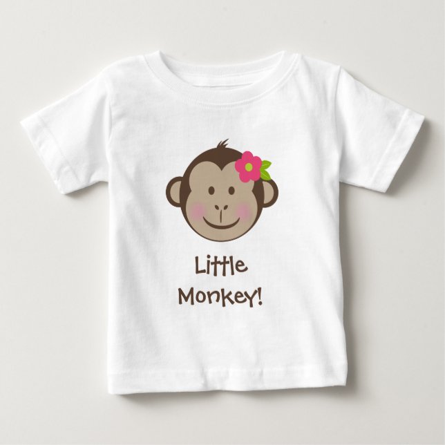 Monkey Girl Face with Flower Shirt (Front)