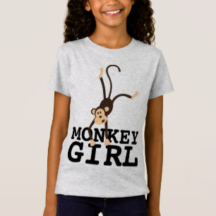 MONKEY GIRL FUNNY GIRLS KIDS T-SHIRTS