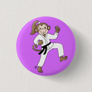 Monkey Girl pinback button