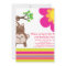 Monkey Girl (Pink) Birthday Party Invitation