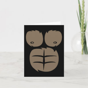 Monkey Gorilla Costume Tee Animal Belly Fancy Dres Card