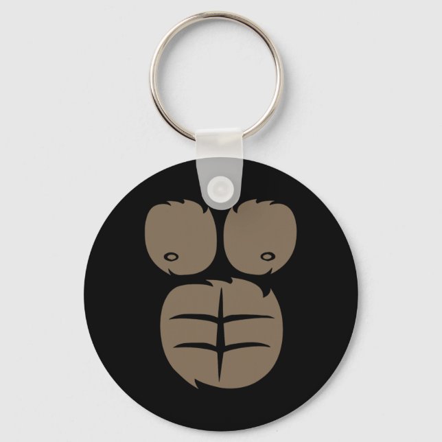 Monkey Gorilla Costume Tee Animal Belly Fancy Dres Key Ring (Front)