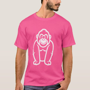 Monkey Gorilla Cute animals minimalist simple gori T-Shirt