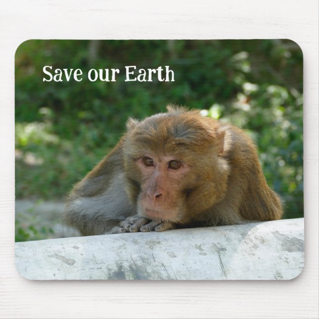 Monkey - Grandfather Mouse Mat (Front)