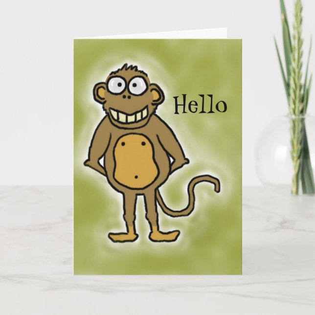 Monkey Greeting Card (Front)