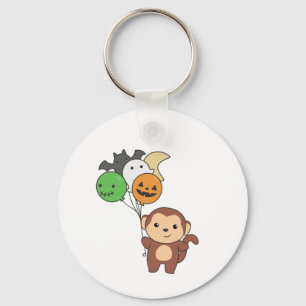 Monkey Halloween Balloons For Kids Cute Monkeys Key Ring