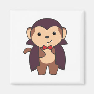 Monkey Halloween Cute Devil Kids Vampire Costume Magnet