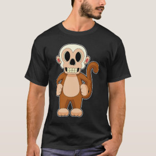 Monkey Halloween Skull T-Shirt