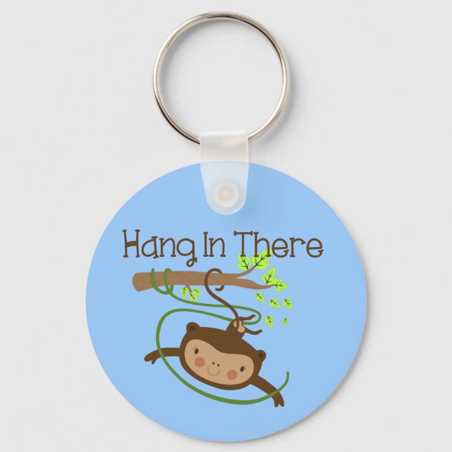 Monkey Hang in There Key Ring (Front)