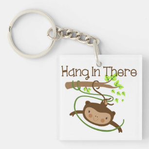 Monkey Hang in There Key Ring