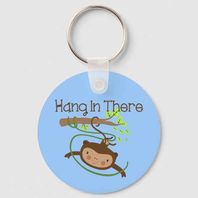 Monkey Hang in There Key Ring (Front)