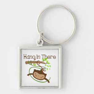 Monkey Hang in There Key Ring