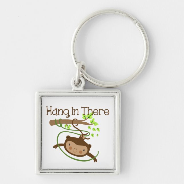 Monkey Hang in There Key Ring (Front)