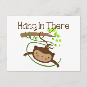Monkey Hang in There Postcard