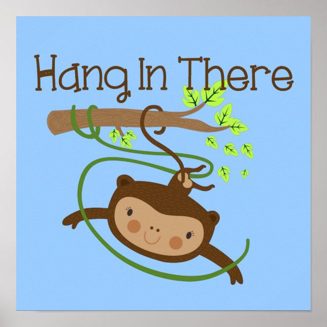 Monkey Hang in There Poster (Front)