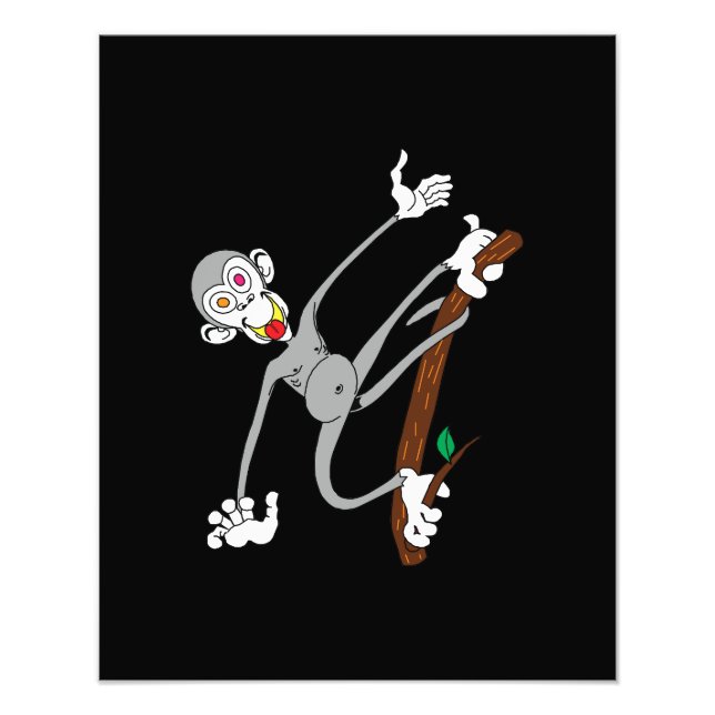 Monkey Hanging Around Photo Print (Front)