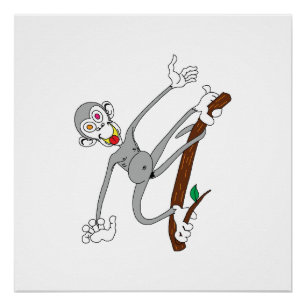 Monkey Hanging Around Poster