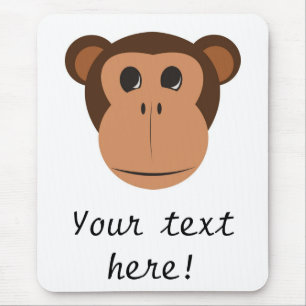 Monkey head cartoon mouse mat
