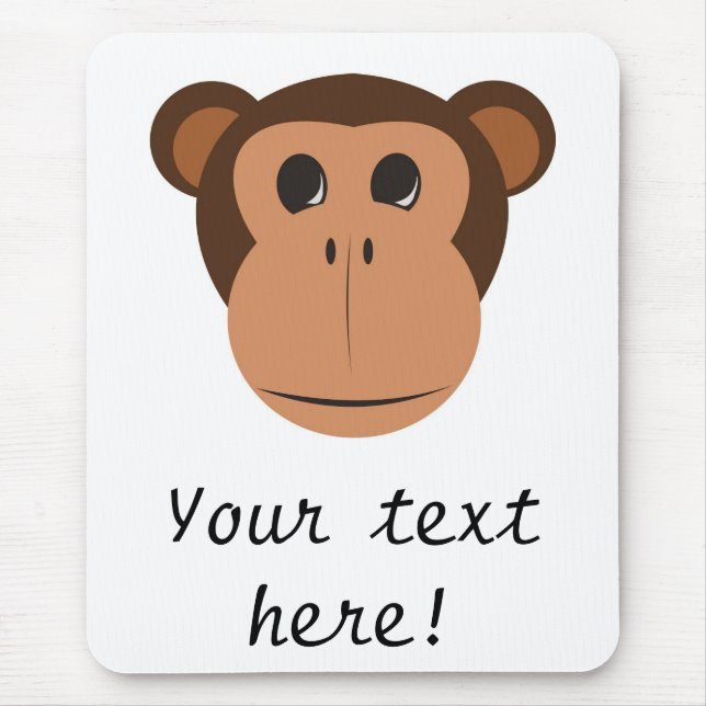 Monkey head cartoon mouse mat (Front)