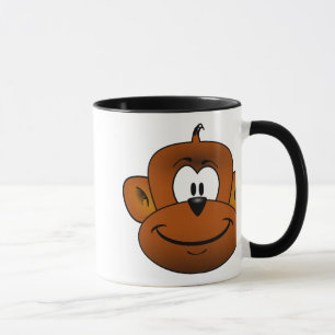 Monkey head cartoon mug