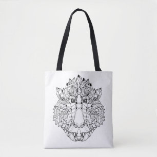 Monkey Head Doodle 2 Tote Bag
