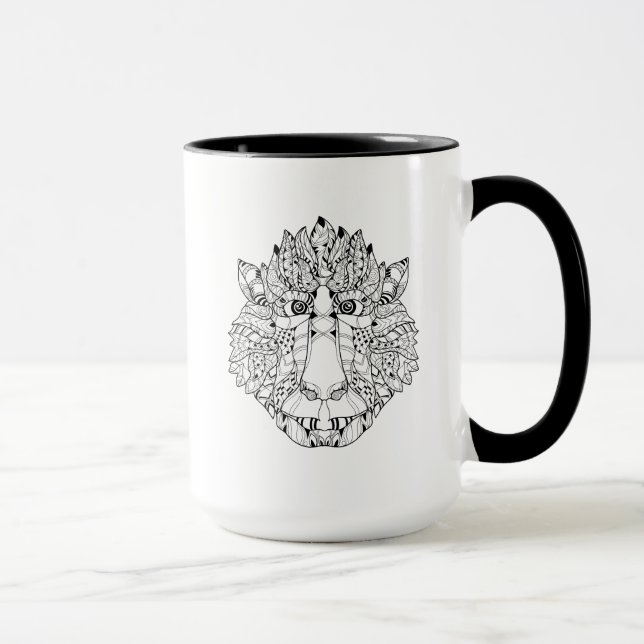 Monkey Head Doodle Mug (Right)