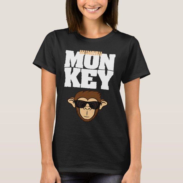 Monkey Head With Sunglass Monkey T-Shirt (Front)