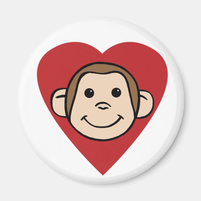 Monkey Heart Magnet (Front)