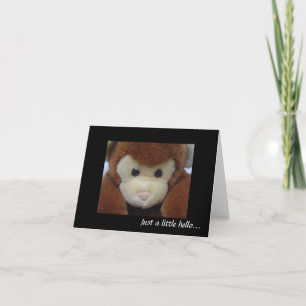 Monkey Hello Note Card
