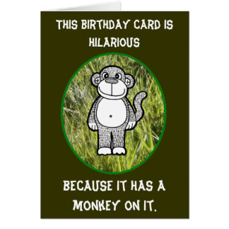 Monkey Birthday Cards & Invitations | Zazzle.co.uk