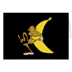 monkey hugging banana