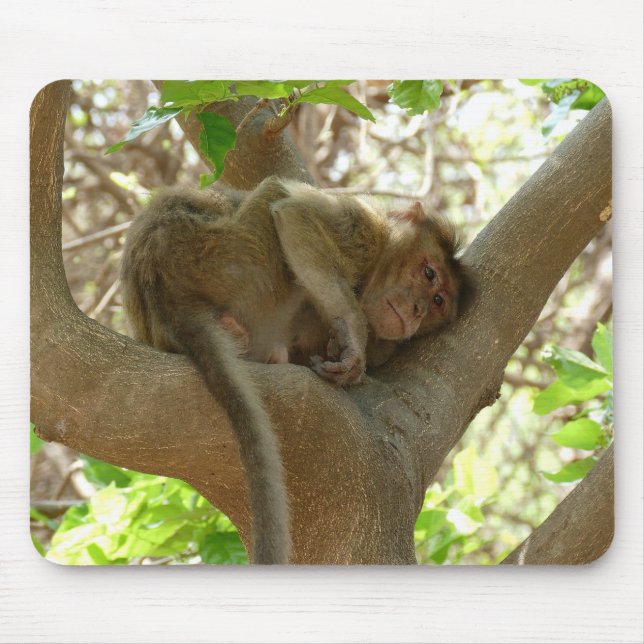Monkey - I am sooo tired Mouse Mat (Front)