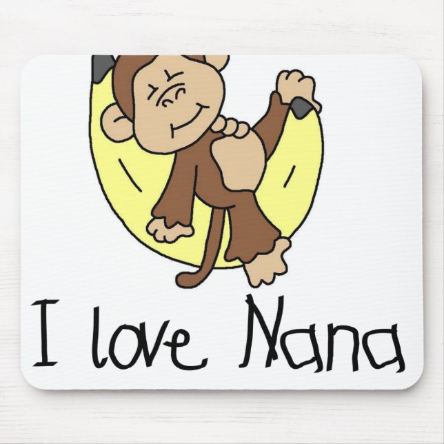 Monkey I Love Nana Mouse Mat (Front)