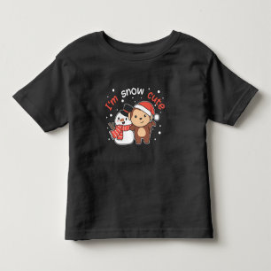 Monkey I Love You Snow Much Snowman Pun Toddler T-Shirt