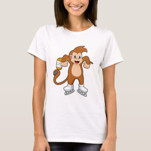 Monkey Ice hockey Ice hockey stick T-Shirt
