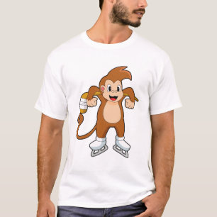 Monkey Ice hockey Ice hockey stick T-Shirt