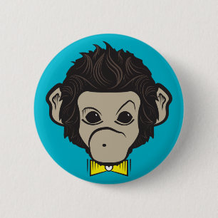 monkey identica 6 cm round badge