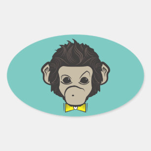 monkey identica oval sticker