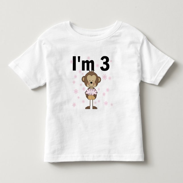 Monkey I'm 3 Birthday Tshirts and Gifts (Front)
