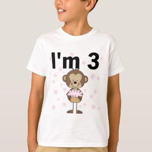 Monkey I'm 3 Birthday Tshirts and Gifts