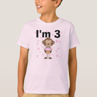Monkey I'm 3 Birthday Tshirts and Gifts