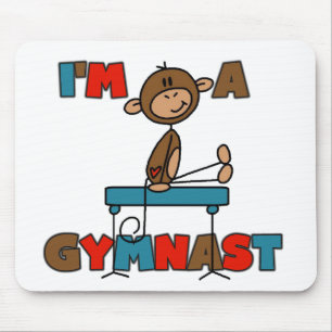 Monkey I'm a Gymnast Mouse Mat