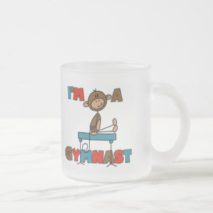 Monkey I'm a Gymnast T-shirts and Gifts Frosted Glass Coffee Mug