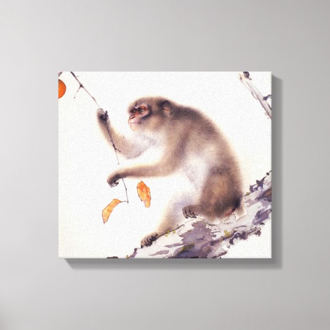 Monkey in a Persimmon Tree Canvas Print (Front)