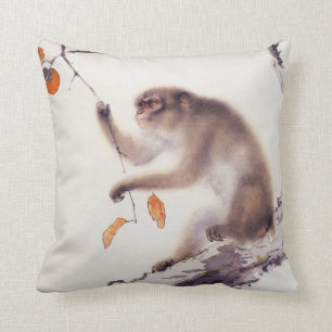 Monkey in a Persimmon Tree Cushion