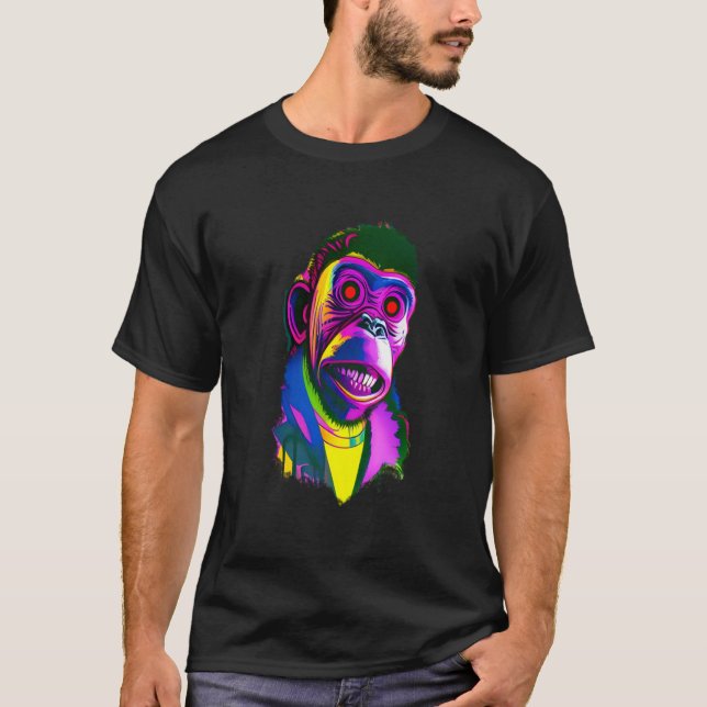 Monkey in colours  2 T-Shirt (Front)