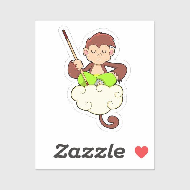 Monkey in Cross legged on Clouds (Sheet)