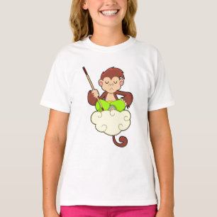 Monkey in Cross legged on Clouds T-Shirt